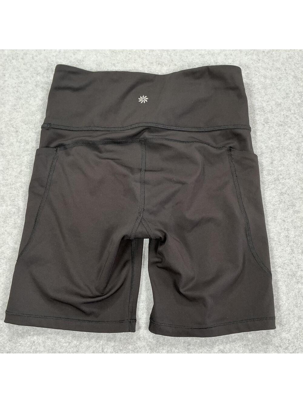 Athleta Ultimate Stash II 7” Bike Shorts Women’s XS Black‎ Pocket Shorts - Picture 4 of 8